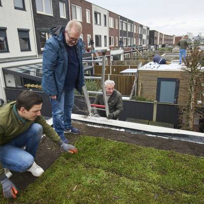 Het dak is bijna klaar