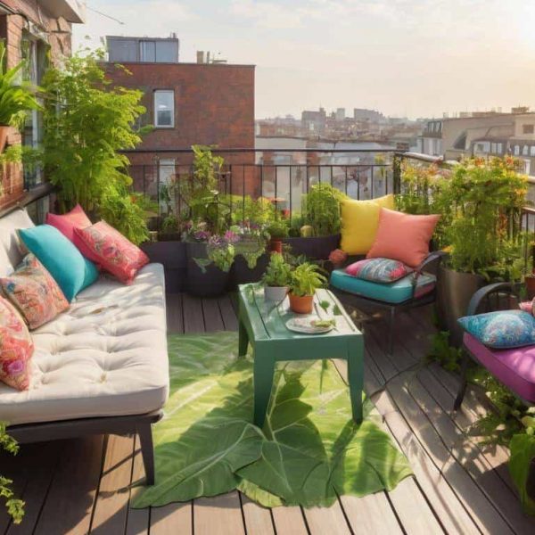 Balkon green rooftop balcony