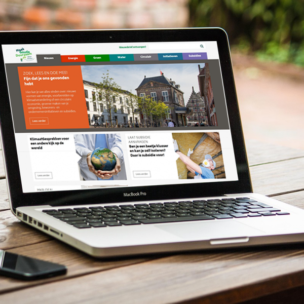Website Maak Gouda Duurzaam Laptop