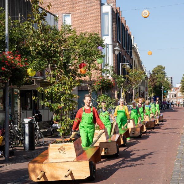 Wandelende bomen in de binnenstad