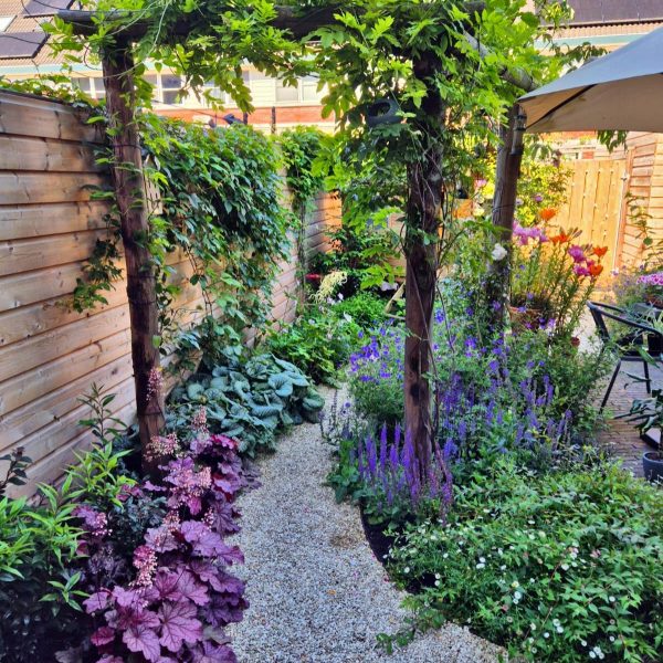 Pergola in de tuin van Jan