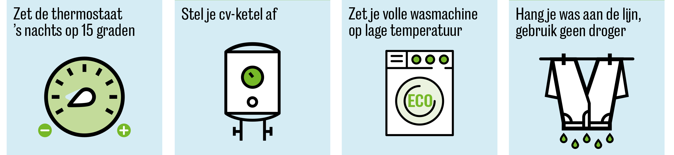 tip 13 tot 16 energie besparen
