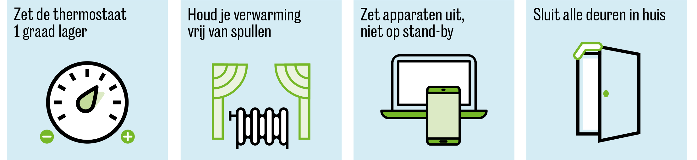 Tip 1-4 energie besparen